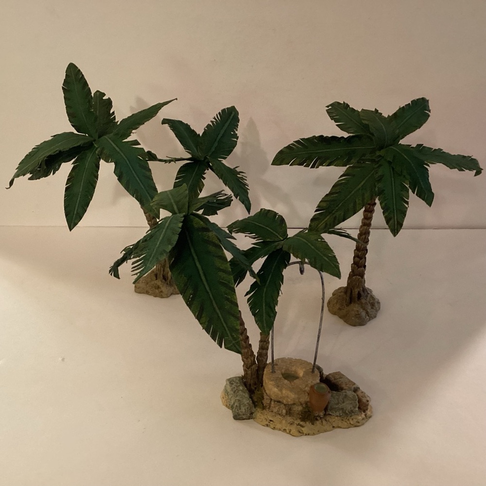 Department 56 Town Well and PalmTrees village figures retired 2005.